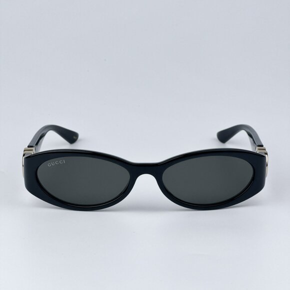 Gucci Women Black Grey Oval BRAND NEW Sunglasses GG1660S 001 main image 7